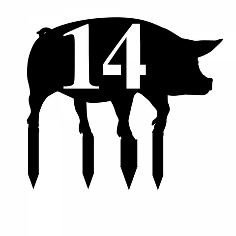 14/pig yard sign/BLACK