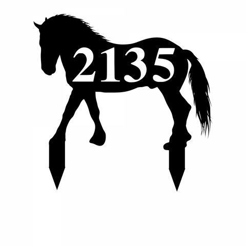 2135/horse yard sign/BLACK
