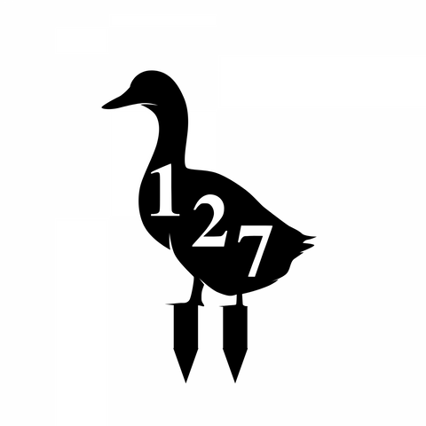 127/duck yard sign/BLACK