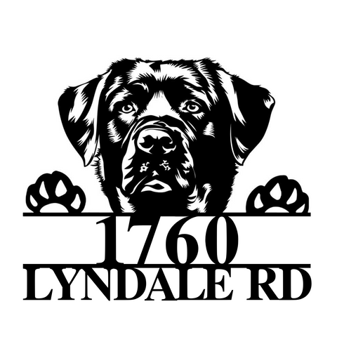 1760 lyndale rd/black lab sign/BLACK
