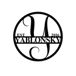 yablonsky est 2016/monogram sign/BLACK