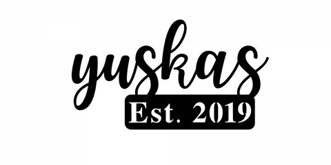 yuskas est 2019/name sign/BLACK