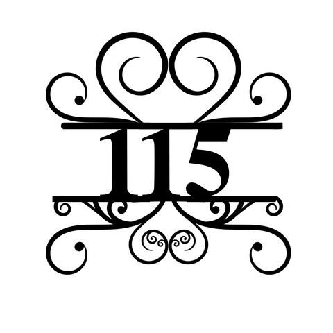 115/address sign/BLACK