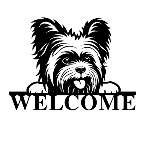 Yorkie Welcome Sign - 24 inch