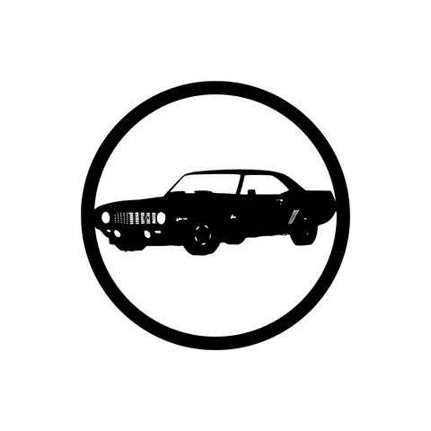 1969 chevy camaro/car sign/BLACK