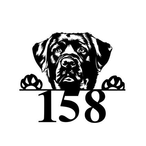 158/black lab sign/BLACK