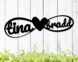 Personalized Engagement Gifts, Newly Engaged Gift, Newly Wed Gifts, Newlywed Sign, Personalized Metal Wall Art, Metal Signs, Infinity Sign