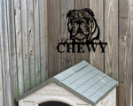 Bulldog Dog Sign, Bulldog Metal sign, Bulldog Name Sign, Pet Name Sign, Dog Lover Sign, Gift for Pet Owner, Dog Sign