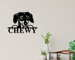 Dachshund Dog Sign, Dachshund Metal sign, Dachshund Name Sign, Pet Name Sign, Dog Lover Sign, Gift for Pet Owner, Dog Sign