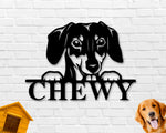 Dachshund Dog Sign, Dachshund Metal sign, Dachshund Name Sign, Pet Name Sign, Dog Lover Sign, Gift for Pet Owner, Dog Sign