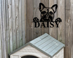 French Bulldog Dog Sign, French Bulldog Metal sign, French Bulldog Name Sign, Pet Name Sign, Dog Lover Sign, Gift for Pet Owner, Dog Sign