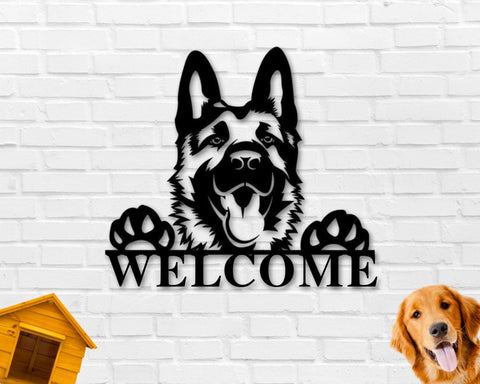Black Friday, Cyber Monday Sale, German Shepherd Dog Sign, German Shepherd Metal sign, German Shepherd Name Sign, Pet Name Sign, Dog Lover