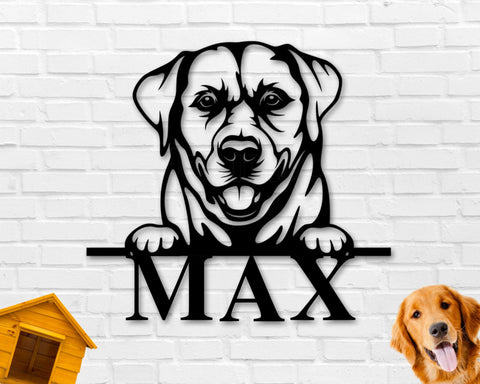 Labrador Dog Sign, Labrador Metal sign, Labrador Name Sign, Pet Name Sign, Dog Lover Sign, Gift for Pet Owner, Dog Sign