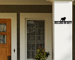 Bulldog on duty, Bulldog Metal sign, Dog Sign, Dog Lover Sign, Gift for Pet Owner, Dog On duty Sign, Dog Wall Art