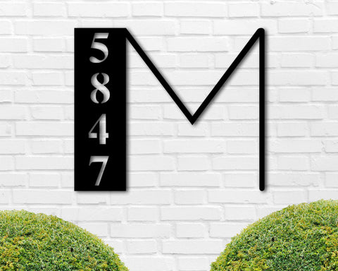 Custom Metal Address Sign - Last Name Letter Address Sign - Metal Address Sign - Outdoor Sign - Address Plaque - Housewarming Gift - Moving
