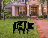 Pig Address sign, Pig Themed Address Sign, Farm Animal Address sign, Yard Address Sign, House Number Plaque, Farm Sign, Ranch Address Sign