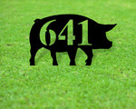 Pig Address sign, Pig Themed Address Sign, Farm Animal Address sign, Yard Address Sign, House Number Plaque, Farm Sign, Ranch Address Sign