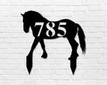 Horse Themed Custom Address Steel Yard Sign, Horse Address sign, Horse House Number Plaque, Custom Metal Sign, Address Plaque, Front Yard