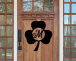 St. Patrick's Day Shamrock Monogram Door Wall Hanging Personalized, Metal sign, Lucky Name sign, Clover Sign, St pattys day décor