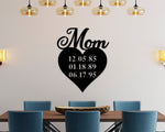 Personalized Mom Gift, Mother's Day Gift from Kids, Custom Gift for Mom, Kids Birthdays Metal Sign, Custom Dates Sign, Mother's Day Decor