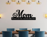 Personalized Mom Gift, Mother's Day Gift from Kids, Custom Gift for Mom, Mother's Day Metal Sign, Kids Names Custom Sign, Metal Wall Decor