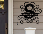 Metal Monogram Sign, Personalized Family name metal sign, Last Name Metal, Family Name, Personalized Metal Wall Decor, Wedding Gift, Door