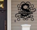 Metal Monogram Sign, Personalized Family name metal sign, Last Name Metal, Family Name, Personalized Metal Wall Decor, Wedding Gift, Door