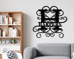 Metal Monogram Sign, Personalized Family name metal sign, Last Name Metal, Family Name, Personalized Metal Wall Decor, Wedding Gift, Door