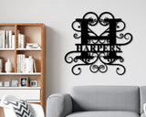 Metal Monogram Sign, Personalized Family name metal sign, Last Name Metal, Family Name, Personalized Metal Wall Decor, Wedding Gift, Door