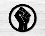 Black Lives Matter Metal Sign, BLM Sign, Black Lives Matter Wall Art, Black History Month, Metal BLM Fist, Liberal Decor, Gift for Democrats