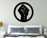 Black Lives Matter Metal Sign, BLM Sign, Black Lives Matter Wall Art, Black History Month, Metal BLM Fist, Liberal Decor, Gift for Democrats
