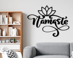 Namaste Metal wall sign, Namaste wall art, meditation wall art, Lotus Flower metal wall art, yoga studio decor, yoga decor, meditation art