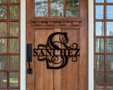 Split Letter Monogram, Metal Sign, Door Hanger, Family Sign, Housewarming Gift, Wedding Gift, Metal Monogram Sign, Anniversary Gift, Family