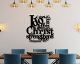 I can do all things through Christ, Wall Decor, Scripture wall art, custom bible, religious wall art, Philippians 4:13, bible verse sign