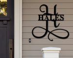 Metal Monogram Sign, Last name Sign, Family Name Sign, Housewarming gift, Metal wall art, Door hanger, Wedding Gift, Personalized Sign, Sign