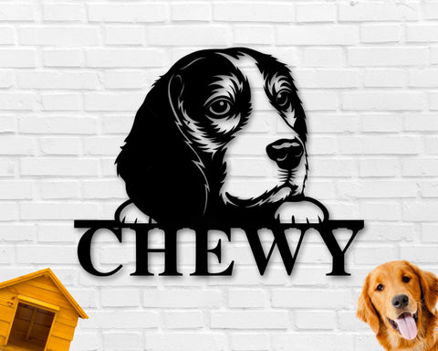 Beagle Dog Sign, Beagle Metal sign, Beagle Name Sign, Pet Name Sign, Dog Lover Sign, Gift for Pet