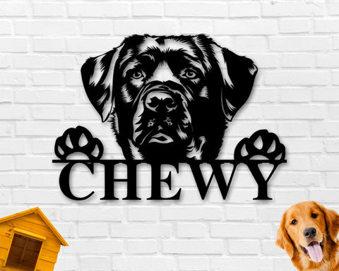 Black Labrador Dog Sign, Black Labrador Metal sign, Black Labrador Name Sign, Pet Name Sign, Dog Lover Sign, Gift for Pet