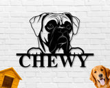 Boxer Dog Sign, Boxer Terrier Metal sign, Boxer Terrier Name Sign, Pet Name Sign, Dog Lover Sign, Gift for Pet Owner, Dog Sign