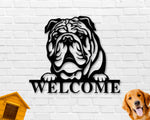 Bulldog Dog Sign, Bulldog Metal sign, Bulldog Name Sign, Pet Name Sign, Dog Lover Sign, Gift for Pet Owner, Dog Sign