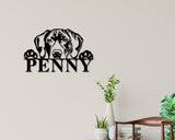 German Shorthair Dog Sign, German Shorthair Metal sign, German Shorthair Name Sign, Pet Name Sign, Dog Lover Sign, Gift for Pet Owner, Dog