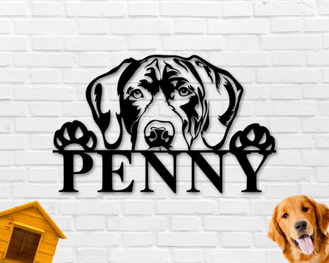 German Shorthair Dog Sign, German Shorthair Metal sign, German Shorthair Name Sign, Pet Name Sign, Dog Lover Sign, Gift for Pet Owner, Dog