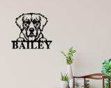 Golden Retriever Dog Sign, Golden Retriever Metal sign, Golden Retriever Name Sign, Pet Name Sign, Dog Lover Sign, Gift for Pet Owner, Dog