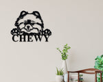 Pomeranian Dog Sign, Pomeranian Metal sign, Pomeranian Name Sign, Pet Name Sign, Dog Lover Sign, Gift for Pet Owner, Dog Sign