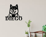Shiba Inu Dog Sign, Shiba Inu Metal sign, Shiba Inu Name Sign, Pet Name Sign, Dog Lover Sign, Gift for Pet Owner, Dog Sign