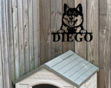 Shiba Inu Dog Sign, Shiba Inu Metal sign, Shiba Inu Name Sign, Pet Name Sign, Dog Lover Sign, Gift for Pet Owner, Dog Sign