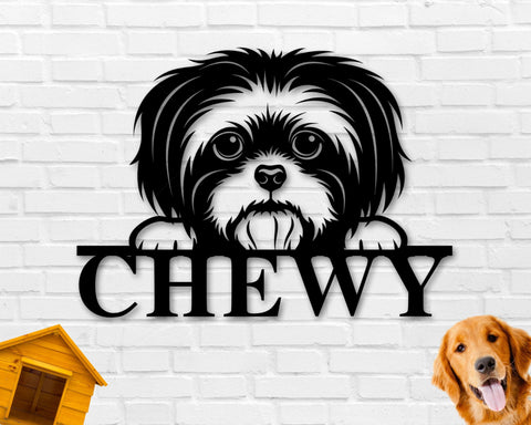 Shih Tzu Dog Sign, Shih Tzu Metal sign, Shih Tzu Name Sign, Pet Name Sign, Dog Lover Sign, Gift for Pet Owner, Dog Sign, Pet owner Sign, Dog