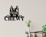 Staffordshire Terrier Dog Sign, Staffordshire Terrier Metal sign, Staffordshire Terrier Name Sign, Pet Name Sign, Dog Lover Sign, Gift