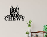 Staffordshire Terrier Dog Sign, Staffordshire Terrier Metal sign, Staffordshire Terrier Name Sign, Pet Name Sign, Dog Lover Sign, Gift