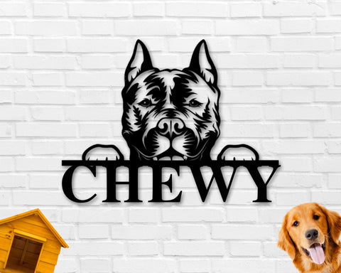 Staffordshire Terrier Dog Sign, Staffordshire Terrier Metal sign, Staffordshire Terrier Name Sign, Pet Name Sign, Dog Lover Sign, Gift