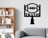 Football Name Sign, Football Metal Wall Art, Personalized Football Sign, Boys Room Decor, Kids Birthday Gift, Nursery Decor, Football Decor